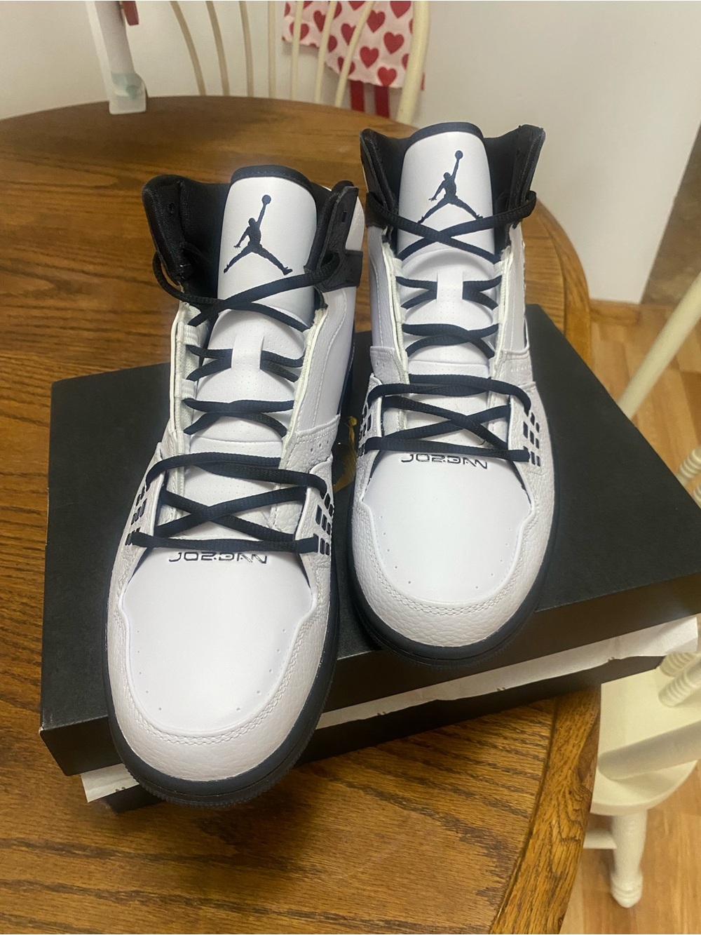 Nike Jordan 1 Flight High-Top Sneakers in White and Black